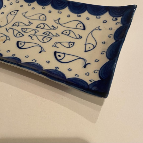Ceramic Fish Design sushi plate 7 1/4” x 4 1/4” - Picture 3 of 6
